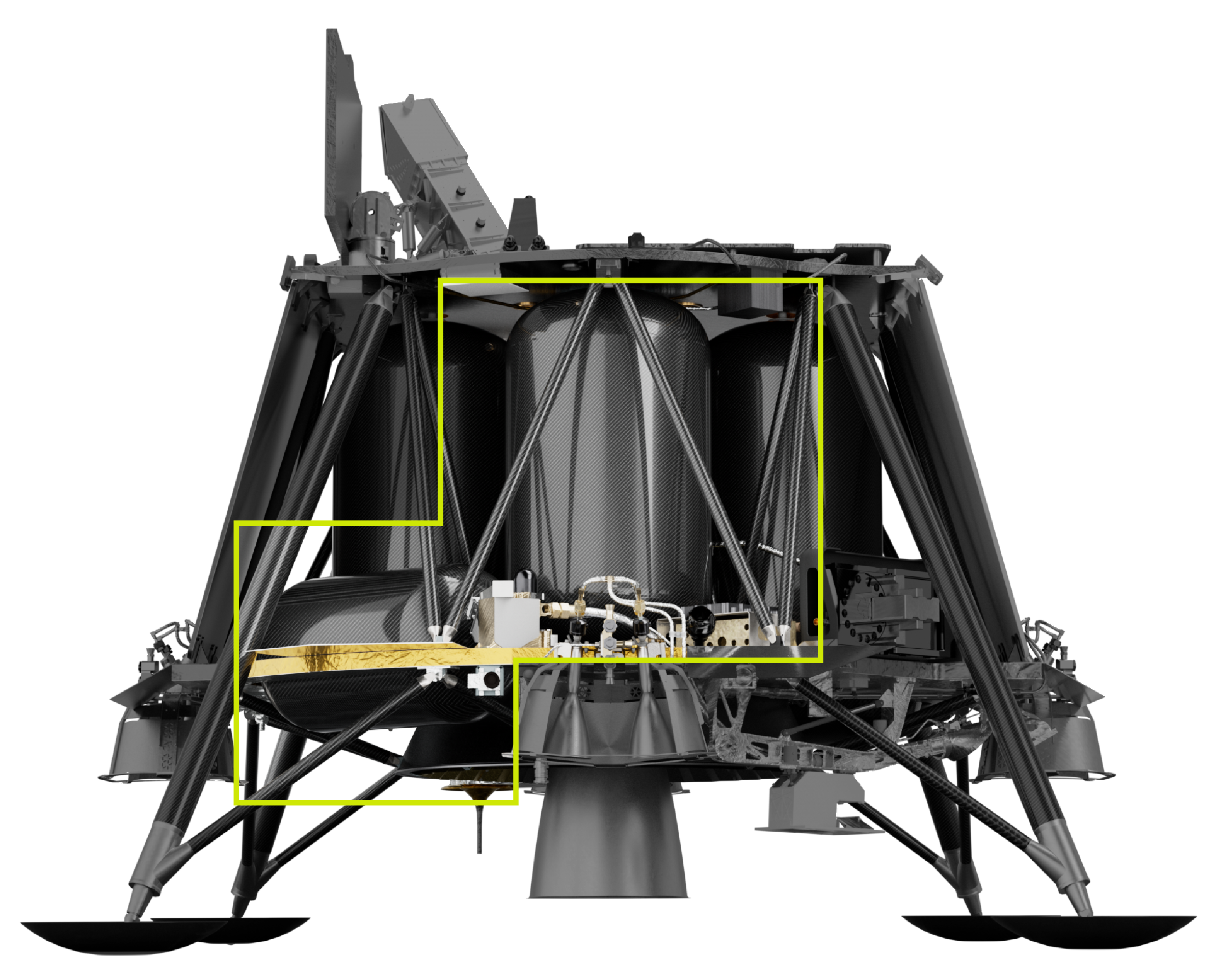 Blue Ghost Lunar Lander - Carbon Fiber Tanks