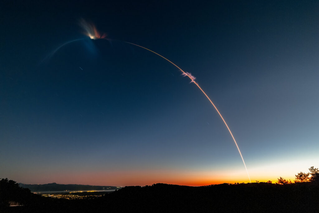 Alpha FLTA005 - Streak Shot - Credit: Firefly Aerospace / Trevor Mahlmann