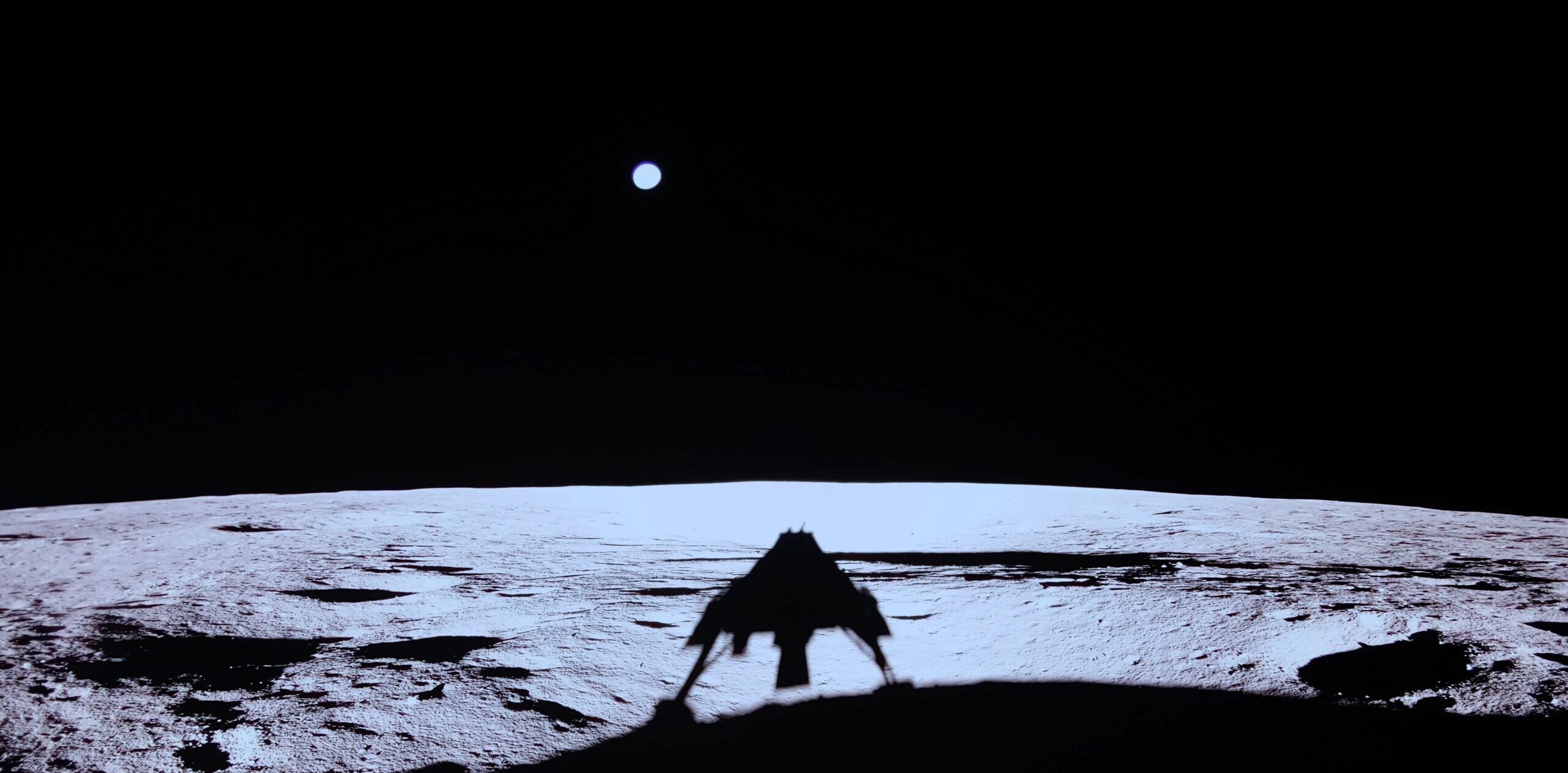 Blue Ghost on lunar surface