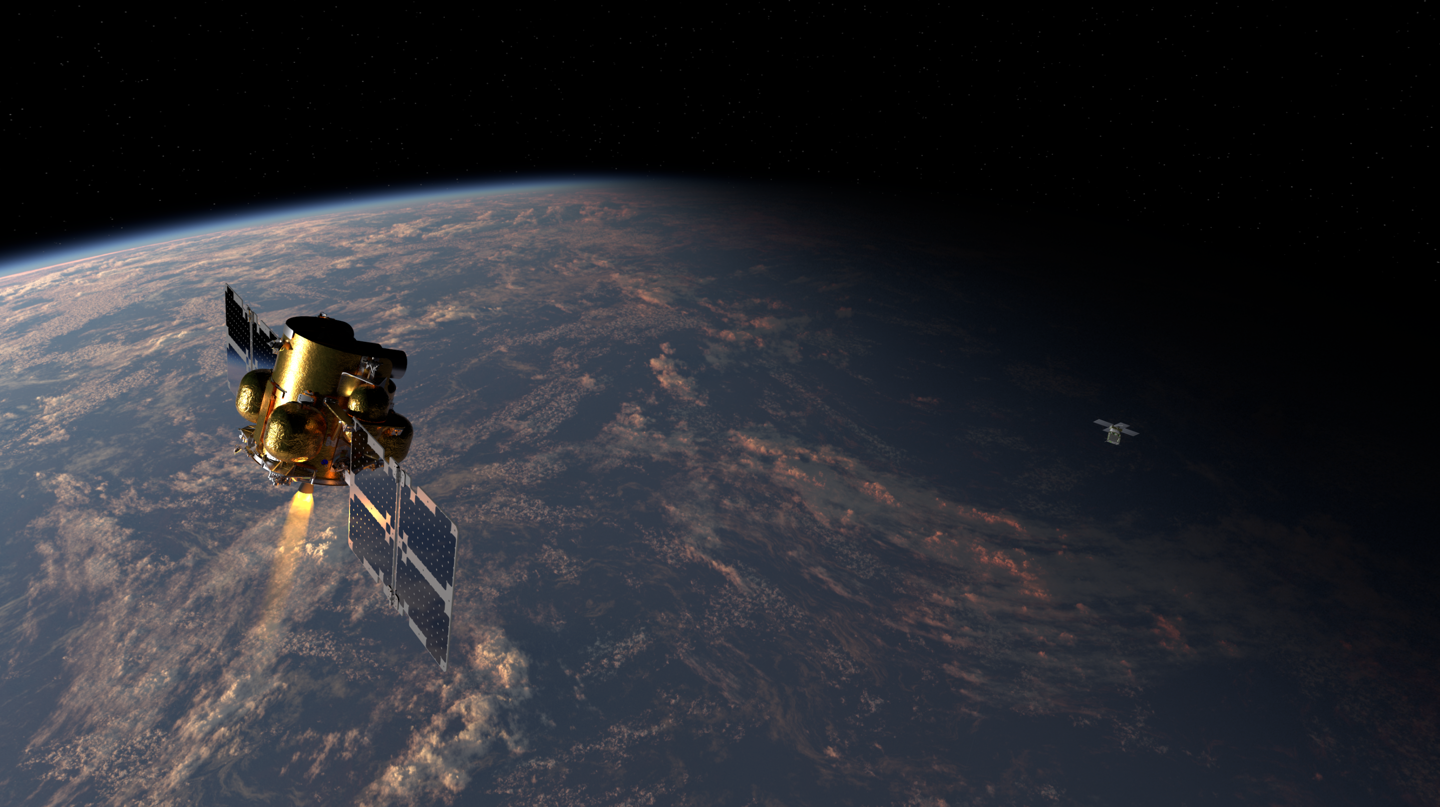 Elytra Dawn in LEO rendering