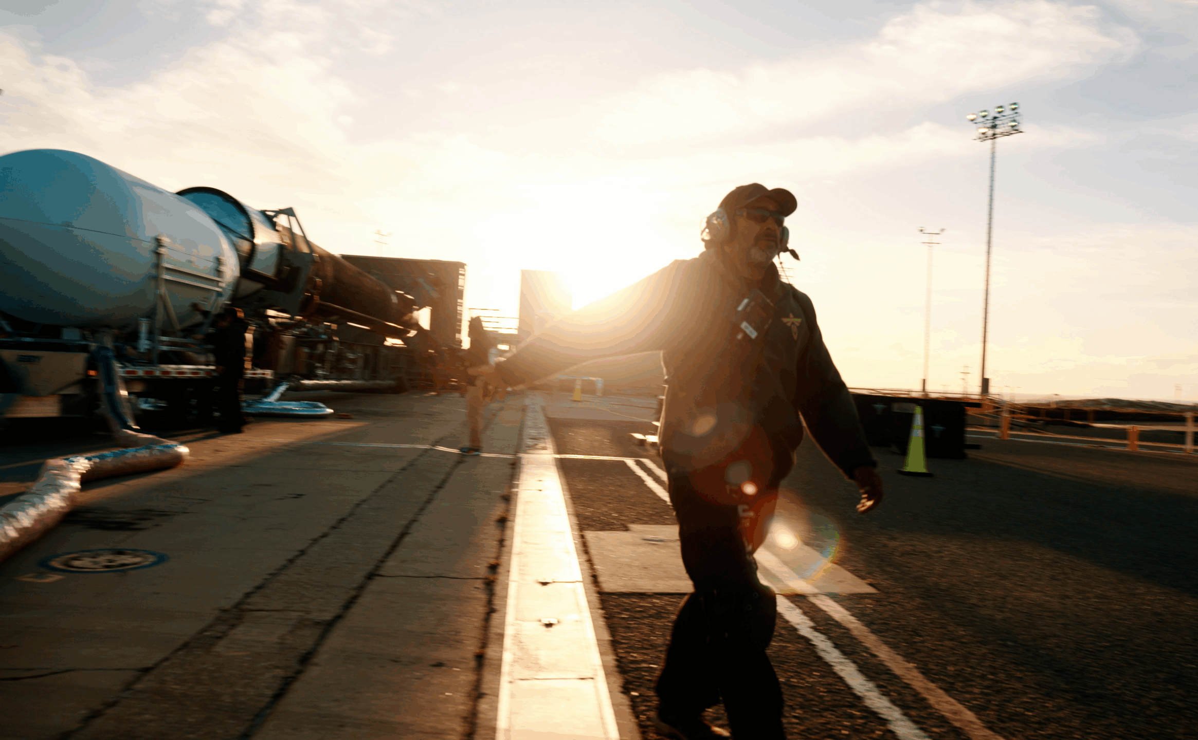 Firefly employee at launch site